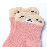 Chaussettes pour bébés et tout-petits de couleur mélangée, motif chat, 0-12 mois, coton respirant, antibactérien, séchage rapide, chaussettes pour bébés