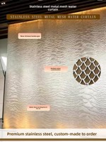 Cortina de Agua Moderna Baishui, Malla de Acero Inoxidable Personalizable, Cascada de Agua con Flujo de Alambre, Pantalla de Agua, Fuente para Interiores y Exteriores