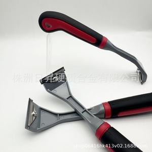2 Inch Carbide Paint Scraper Putty Knife Wall Cleaner Rust Remover Solid Flat Scraper Black Red Handle - Product Image 5