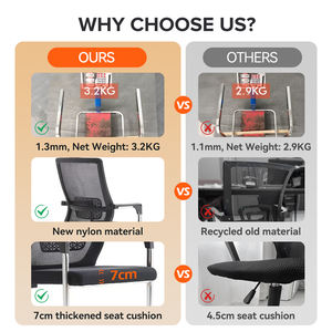 Chaise de Bureau Moderne en Maille pour Visiteur à Bas Prix en Vente Chaude avec Structure pour Salle de Conférence Siège de Direction & Ergonomique - Product Image 4