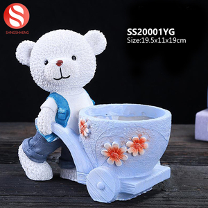 Logotipo de color personalizado lindo pintado a mano de <span class=keywords><strong>Rosa</strong></span> pequeña de resina suculentas maceta set - Product Image 4