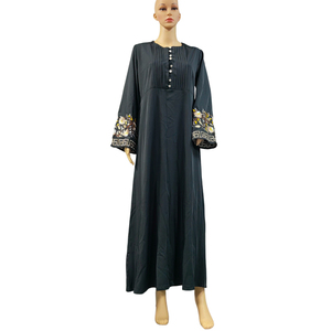 100% Polyester Southeast Asia <strong>Model</strong> <strong>Abaya</strong> Muslim Women Embroidery Dress <strong>Abaya</strong> Free Size Malaysia Ladies Modest Robe Dress - Product Image 4