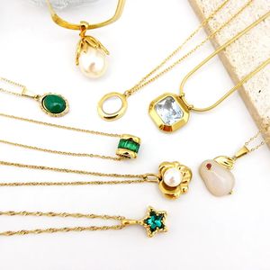 Collana Vintage Punk gioielli Non appannamento impermeabile cuore ciondolo moda lunghe collane in acciaio inox collana per le donne - Product Image 3