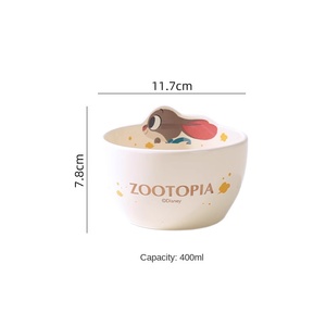 ชุดช้อนส้อมเซรามิก 5 ชิ้น ลายซูโทเปีย พร้อมกล่องของขวัญ ชุดภาชนะใส่อาหารลายการ์ตูนรักษ์โลก นิคและจูดี้ เหมาะสำหรับเป็นของขวัญ - Product Image 5