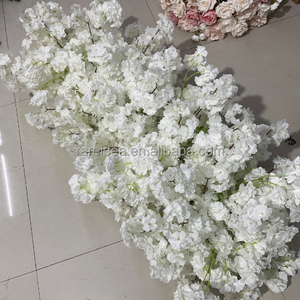 Flores blancas Fila de flores de cerezo Flores artificiales Camino de mesa Pasillo Corredor floral Evento DE BODA Corredor de flores de cerezo - Product Image 3