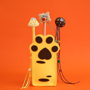Toys for Pets Funny Cat Teaser Sticks Cookies Cheese Toast Pet Vocal Toy Plush Bell With Tassel <b>Ball</b> Interactive Movement Toy - Product Image 5