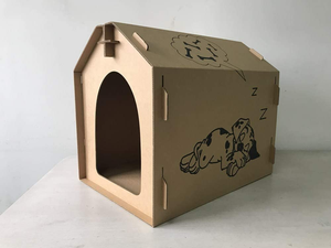 Casetta per Cani in Cartone Ondulato Kraft di Eccellente Qualità Personalizzata FPG - Product Image 4
