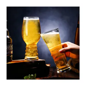 Caneca de óculos de cerveja, artesanato grande, vidro de cerveja, logotipo personalizado, 420ml 20oz, vidro de pedra, caneca