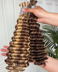 Cabello humano a granel para trenzas boho, 100% cabello humano sin trama, extensiones de cabello suave y sedoso, proveedor mayorista - Product Image 3