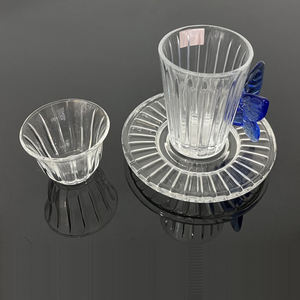 Ecológico, 18 piezas, impreso personalizado, Árabe-Tukish, Espresso, taza de <span class=keywords><strong>cristal</strong></span> transparente para café, <span class=keywords><strong>Cava</strong></span>, taza de té, Juego de platillos - Product Image 3