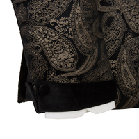 Costume Homme Élégant Noir Col Costumé, Revers de Fête à Simple Boutonnage, Coupe Slim pour Concert