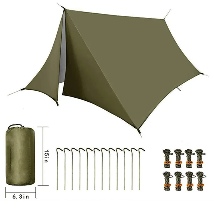 4-deurs Ultralichte Thermische Isolatie Waterdichte Doek Noodopvang Outdoor Survival Tube Tent Camping