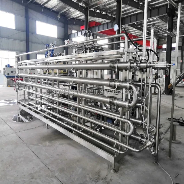 Industrial Stainless Steel Tube In Tube Sterilizer 36`38 Tomato Paste Four Layer Sterilization Machine