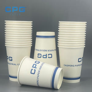 Gobelets en papier biodégradables de qualité alimentaire, vente en gros, 8oz, 12oz, 16oz, gobelets à café jetables, gobelets en papier à paroi ondulée - Product Image 1