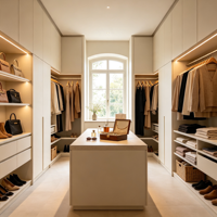 Armoire Moderne Autoportante Haut de Gamme pour Chambre à Coucher – Unité de Rangement Robuste en Matériaux Écologiques, Taille Personnalisable pour Hôtels