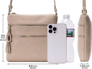 Tasche con tracolla a tracolla portamonete portamonete regolabile Solene borsa a tracolla tascabile Multi cerniera piccola borsa a tracolla - Product Image 4