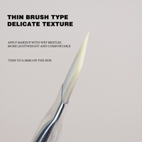 Pinceau de maquillage Cangzhou M29 à manche en bois avec design angulaire pour fond de teint liquide et base isolante