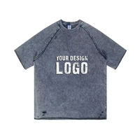 Kaos Pria Ukuran Besar Gaya Kasual Vintage Longgar Sporty Berkualitas Tinggi Model Drop Shoulder Batik Oversize