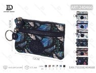 Portamonete Floreale a Doppia Chiusura, Mini Portafoglio Unisex da 7 Pollici con Cerniera - Product Image 1