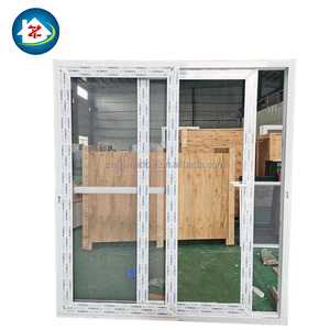 Portes coulissantes en <span class=keywords><strong>PVC</strong></span> Upvc avec moustiquaire à <span class=keywords><strong>double</strong></span> <span class=keywords><strong>vitrage</strong></span> et impact d'ouragan de conception standard à bas <span class=keywords><strong>prix</strong></span> - Product Image 3