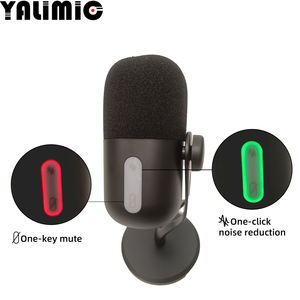 ไมโครโฟนไฟ RGB ราคาถูกพร้อมปุ่มปรับเสียงและไฟโทนเย็นแบบปุ่มเดียวขาตั้งในตัวสำหรับเล่นเกมคอมพิวเตอร์ - Product Image 3