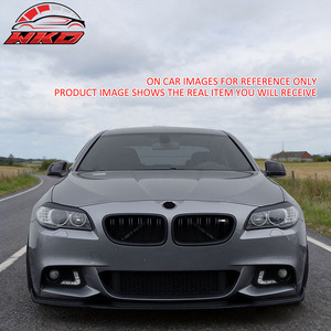 Convient pour BMW F10 Série 5 Berline 2011-2016, lèvre de pare-chocs avant style HM, noir brillant - Product Image 2