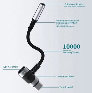 อะแดปเตอร์แปลง USB C เป็นช่องเสียบหูฟัง <span class=keywords><strong>3.5</strong></span> มม. และช่องเสียบชาร์จ 2-in-1 แบบ C-type เป็นช่องเสียบไมโครโฟน <span class=keywords><strong>Aux</strong></span> พร้อมด้วยดองเกิลชาร์จเร็ว PD 100W แบบมีระบบเข้ารหัส - Product Image 5