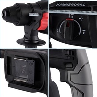 Perceuse à Percussion Électrique sans Balais, Marteau Rotatif Multifonction Portatif Rechargeable pour Batterie Makita 18V