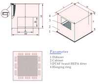 Module diffuseur hepa terminal H13 H14 Module diffuseur Terminal sortie d'alimentation en air Boîte de filtre HEPA