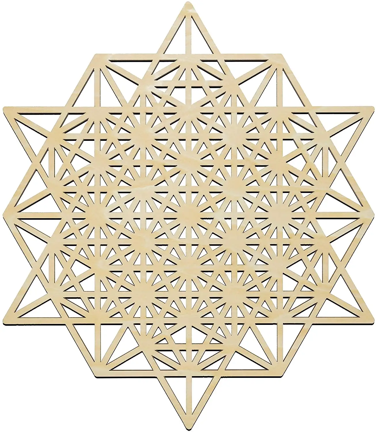 ヨガや瞑想のための木製の壁の芸術の精神的な家の装飾グリッドボードチャクラクリスタルフラワーオブライフ神聖な幾何学10インチギフト