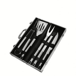 Outils de nettoyage pour barbecue en acier inoxydable, outils de barbecue d'extérieur, ensemble d'outils de camping - Product Image 4