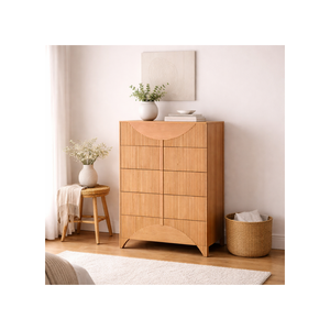 HAVSU Collection Eco-Friendly <b>Rustic</b> Design Dresser Eco-Friendly Factory Price Bedroom Furniture Solid Wood Tallboy <b>Cabinet</b> - Product Image 1