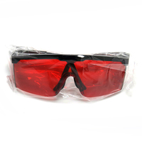 Lunettes de sécurité PC légères rouges 30g UV400 pour thérapie par la couleur, jeux, extérieur, anti-poussière, utilisation pour le blanchiment dentaire