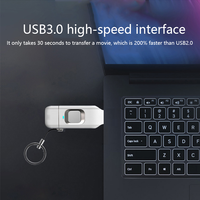 Disco de memoria USB 3,0 Interfaz tipo C Computadora y teléfono móvil Disco USB de doble propósito Cifrado de huellas dactilares Unidad Flash 64G Pen