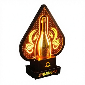 In Stock Bar <b>Night</b> Club Supplies Stainless Steel LED Display <b>Stand</b> Liquor Display Holder Champagne Bottle Presenter Glorifier - Product Image 5