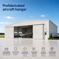 Hangar d'avion préfabriqué en acier à faible coût, construction rapide, grande hauteur de clairance, certifié EN1090, durée de vie supérieure à 50 ans