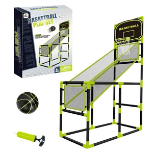 5.5 इंच बास्केटबॉल इंडोर आउटडोर गेम प्ले बास्केटबॉल प्रशिक्षण उपकरण के साथ किड्स आर्केड बास्केटबॉल स्टैंड प्ले सेट