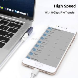 <b>USB</b> <b>C</b> Right Angle <b>Adapter</b> 100W <b>USB</b> <b>C</b> <b>Adapter</b> 40Gbps Support 8K 60Hz Video Display for Thunderbolt 4 <b>USB</b> 4 HUB Docking Tablet - Product Image 2