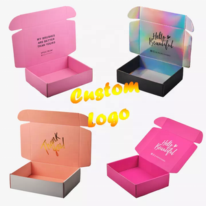 Customized Logo Low Moq Book Shaped Pink Black Marble White Fold Gift Mailing Shipping Paper Packaging Mailer Corrugated Box