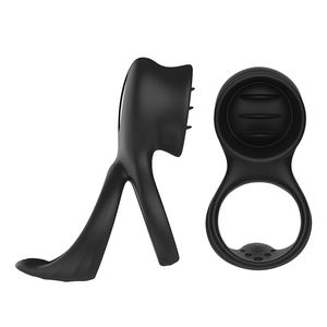 Männer Penis Vibrator Silikon Starke Vibration Verzögerung Ejakulation Cockring Für Männer Adult Sexspielzeug - Product Image 1