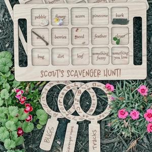 Plateau en bois jouet d'exploration en plein air, Nature Scavenger Hunt - Product Image 1