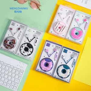 Promotional 2022 products electronic lovely girls cartoon earphone with Storage Box Marked call control earphones for kid