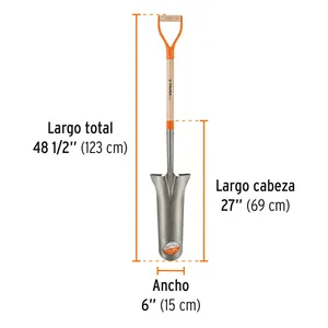 Pala per spada classica con manico industriale con 3 unità Truper - Product Image 3