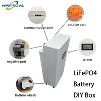 Kit de Caixa de Bateria LiFePO4 DIY 314Ah com Células MB31, MCCB 225A, BMS JK, 51.2V, Display LCD, 10KW, para Armazenamento Solar Residencial e Rack de Servidor