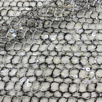 Tissu à paillettes brodé soluble dans l'eau de 7mm avec des techniques tricotées de conception de corde creuse pour les accessoires de robes de mariée pour les filles