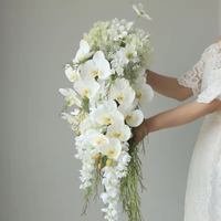 Buket Bunga Pernikahan Buatan, Bunga Pengantin Simulasi Mawar untuk Upacara Pernikahan (Grosir)