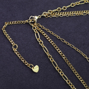 Collar con Colgante de Medalla Milagrosa de <span class=keywords><strong>Tres</strong></span> Capas, con Cruz Religiosa Cristiana, Chapado en Oro de 18K y Acero Inoxidable 304, 16" + 3" - Product Image 5