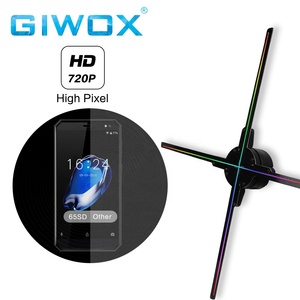 Giwox mới nhất 3d holographic màn hình máy chiếu màn hình video tường 65SD 720P bốn lưỡi Wifi APP điều khiển 3d ba chiều hd máy chiếu - Product Image 6