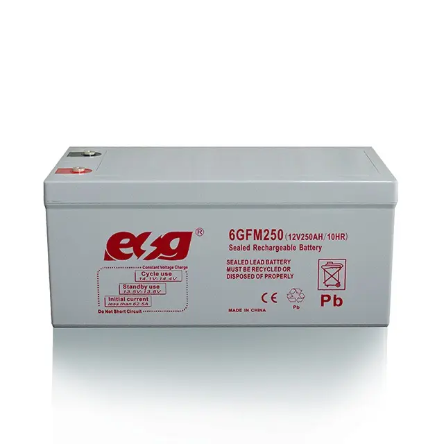 ESG 12V 100ah 200ah 250ah Sistema Solar Ciclo Profundo AGM Gel Plomo Ácido UPS Batería