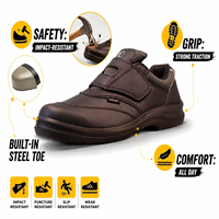 Chaussures de sécurité AOXIANG en cuir imperméable à coupe basse avec embout en acier anti-écrasement, antidérapantes et antistatiques pour la semelle intermédiaire
